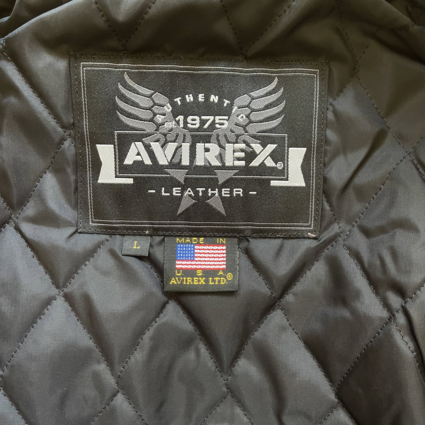 Avirex 'Vida' Leather Flight Jacket - L