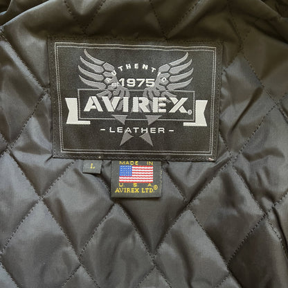 Avirex 'Vida' Leather Flight Jacket - L