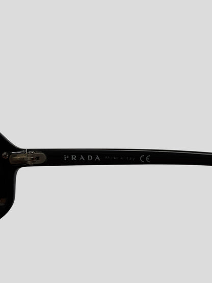 Prada Sport 00’s Red Logo Blue Lens Shield Sunglasses | O/S, Multicoloured