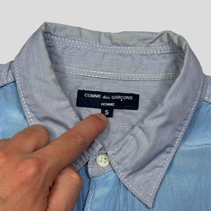 Comme Des Garçons Homme 2008 Iridescent Panelled Striped Shirt - S/M