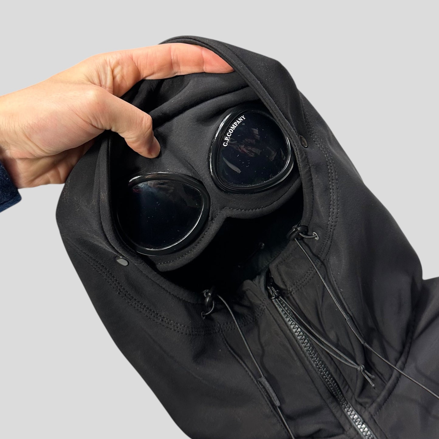 CP Company 2010 Era Black Soft Shell Goggle Jacket - S