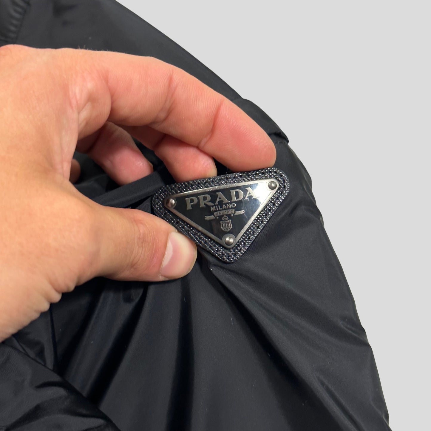 Prada Milano 2016 Nero Black Padded Nylon Windbreaker - S/M