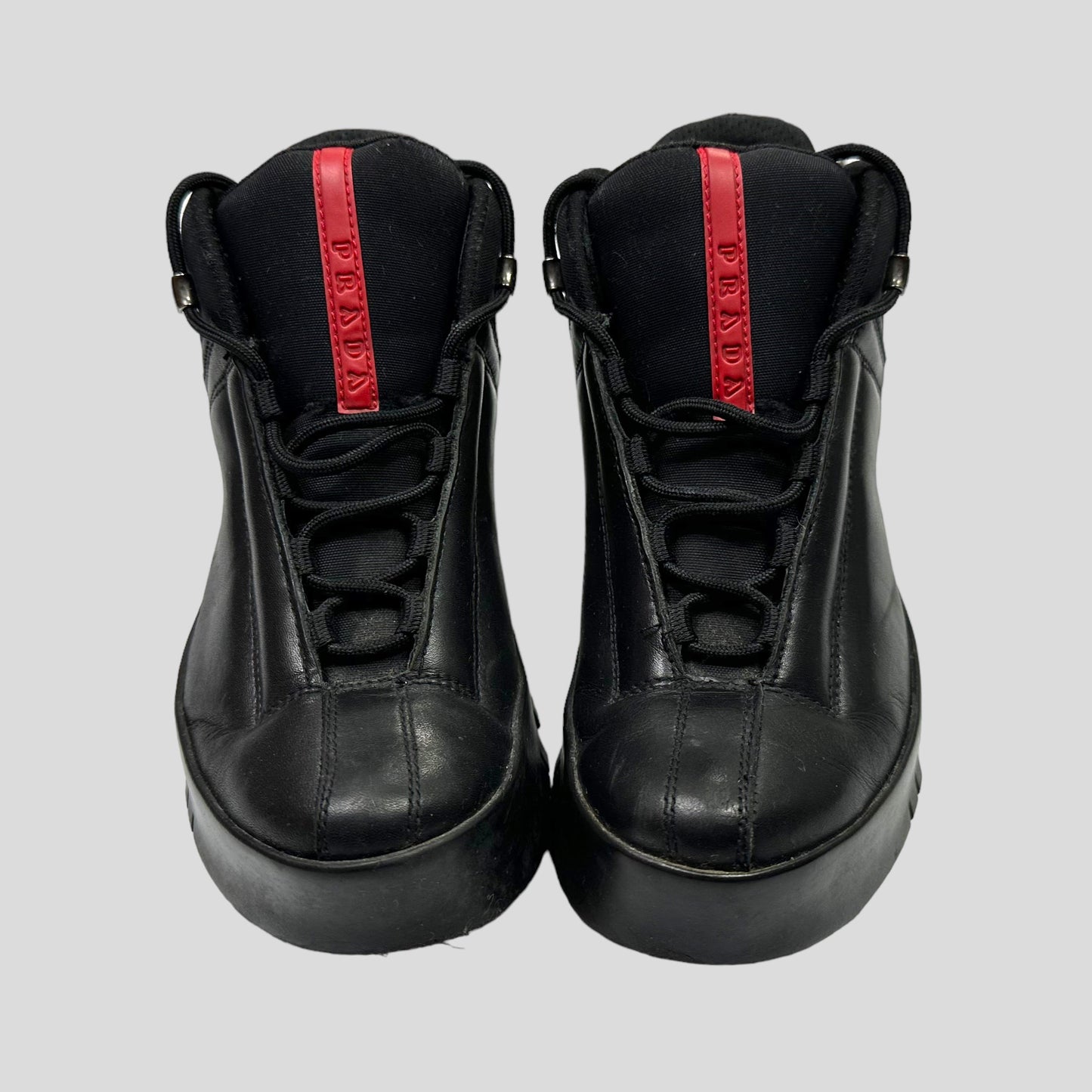 Prada Sport 00’s Leather & Nylon Boots - UK6 | UK 6, Red