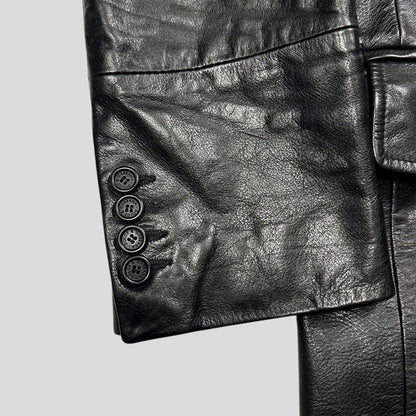 Dolce & Gabbana 00’s Leather Matrix Trench Coat Jacket - IT48 (M/L)