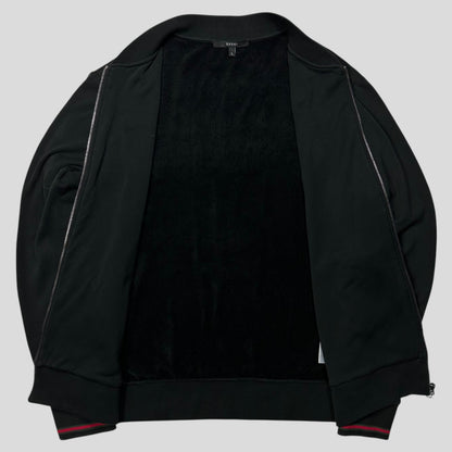 Gucci 2008 GG Logo Web Teddy Cotton Lined Track Jacket - M/L