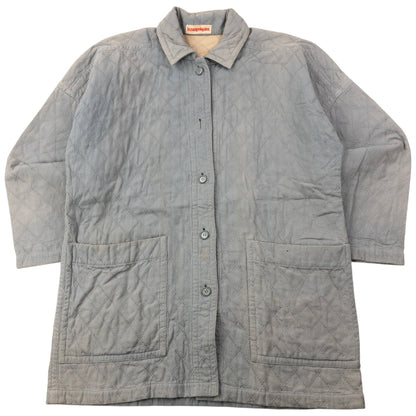 Vintage 80s Issey Miyake Button Up Quilted Jacket Size M | Medium, Grey