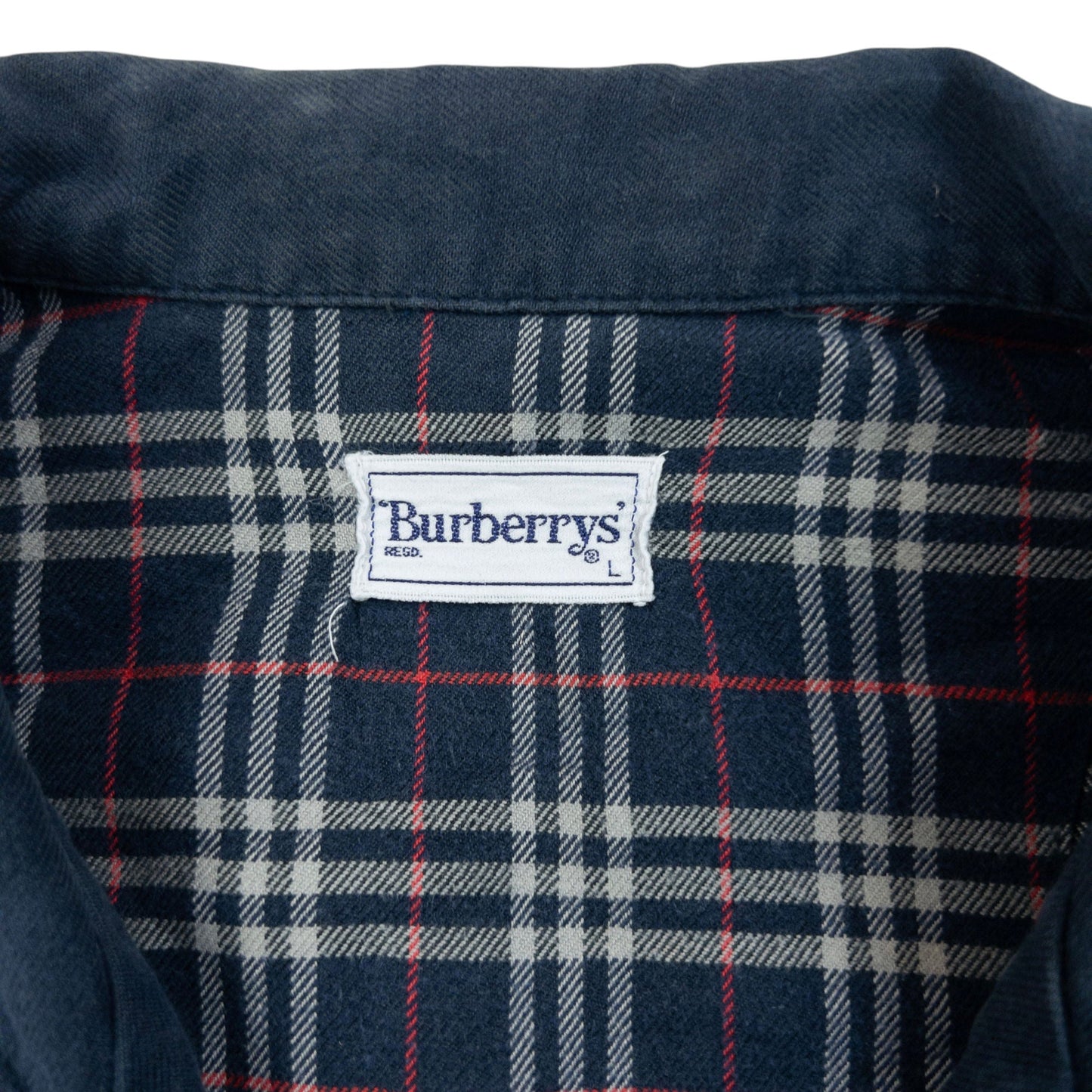 Vintage 90s Burberry Nova Check Long Sleeve Button Up Pyjama Shirt SizeM | Medium, Navy