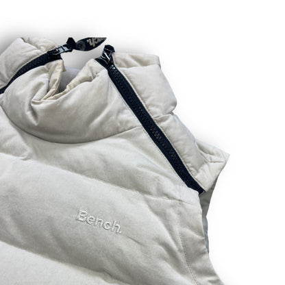 2000's Bench Dual Zip Puffer Gilet (S) | Default Title, Cream
