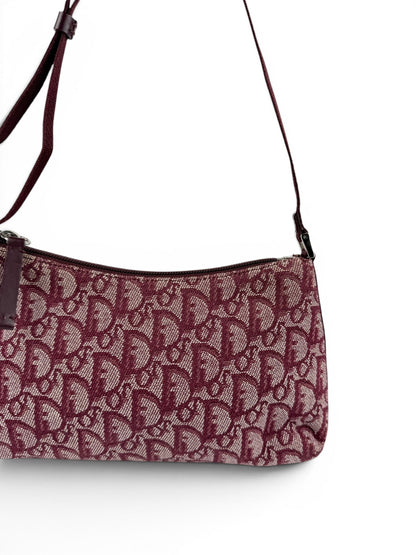 2011 Christian Dior Bordeaux Red Monogram Shoulder Bag | O/S, Multicoloured