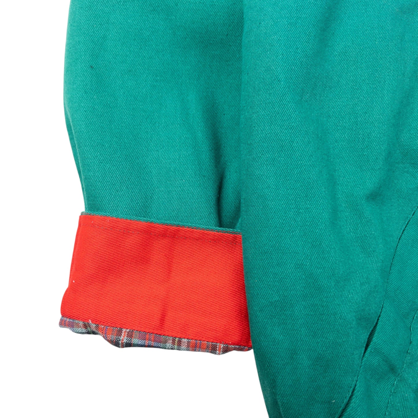 Vintage 80s YSL Yves Saint Laurent Pattern Lined Harrington Jacket Size L | Large, Green