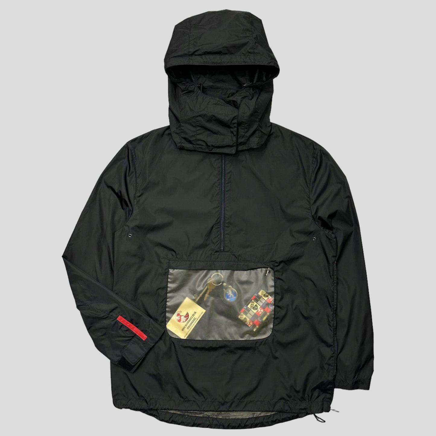Prada Sport SS99 Latex Pocket Nylon Pullover Jacket - IT40 | Default Title, Black