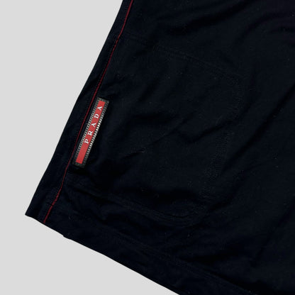 Prada Milano 2018 Red Tab Stash Pocket Piped T-shirt - L | Default Title, Multicoloured
