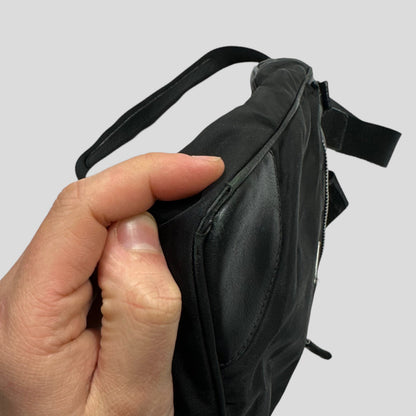 Prada Milano 00’s Nylon & Leather Crossbody Bag | O/S, Black