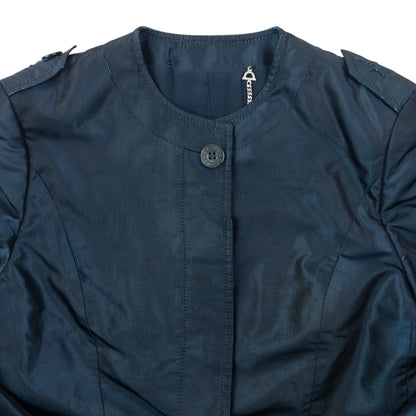 Vintage 90s Gucci By Tom Ford Iridescent Button Up Jacket Womens Size S | Small, Navy