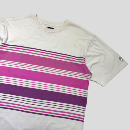 Stussy 90’s Striped Stock Logo T-shirt - L | Default Title, Pink