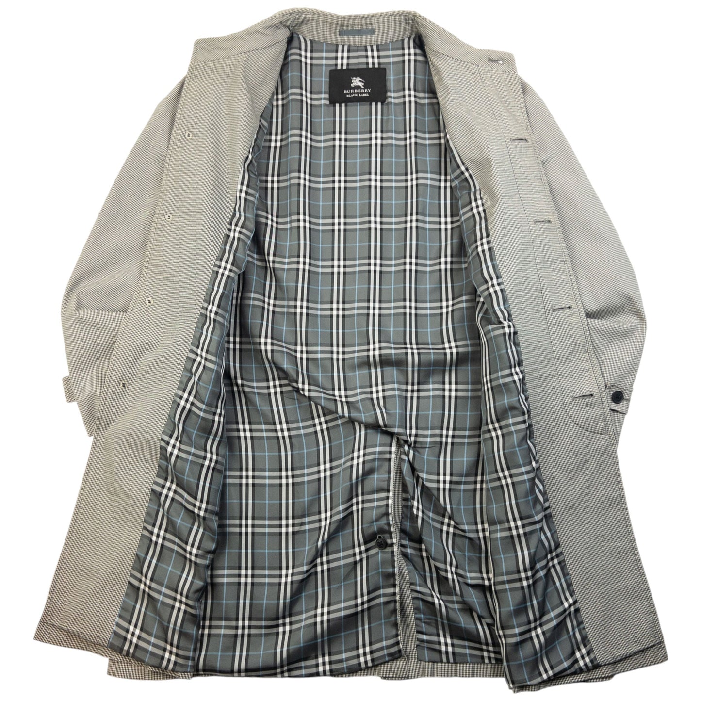 Vintage 2000s Burberry Black Label Nova Check Lined Trench Jacket Size L | Large, Multicoloured