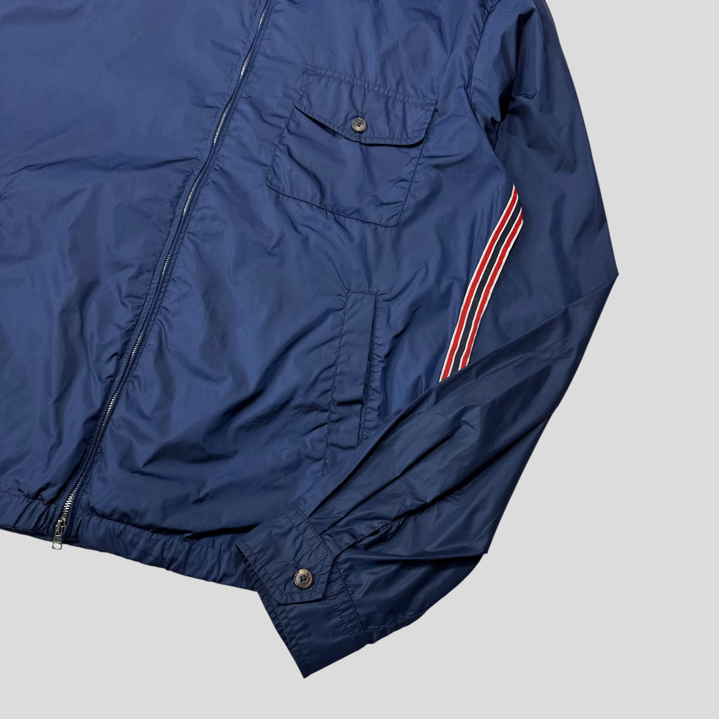 Gucci 2012 Blue Stripe Seam Nylon Shimmer Jacket - IT50 (M/L)