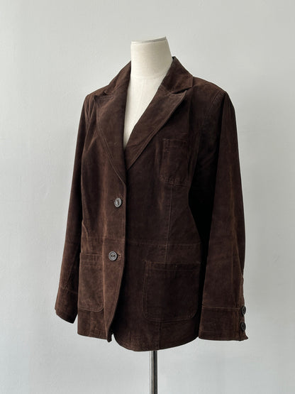 Vintage 1990s Suede Leather Jacket - M