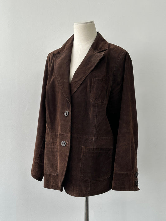 Vintage 1990s Suede Leather Jacket - M