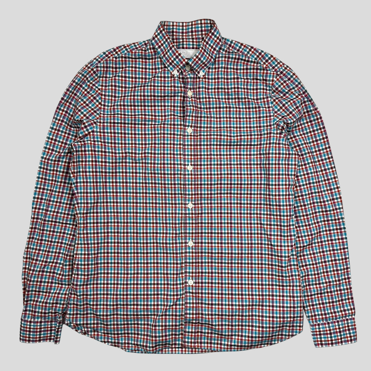 Prada 2018 Neo-plaid Micro Check Longsleeve Shirt - M | Medium, Multicolour