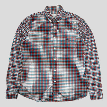 Prada 2018 Neo-plaid Micro Check Longsleeve Shirt - M | Default Title, Neon Multicolour