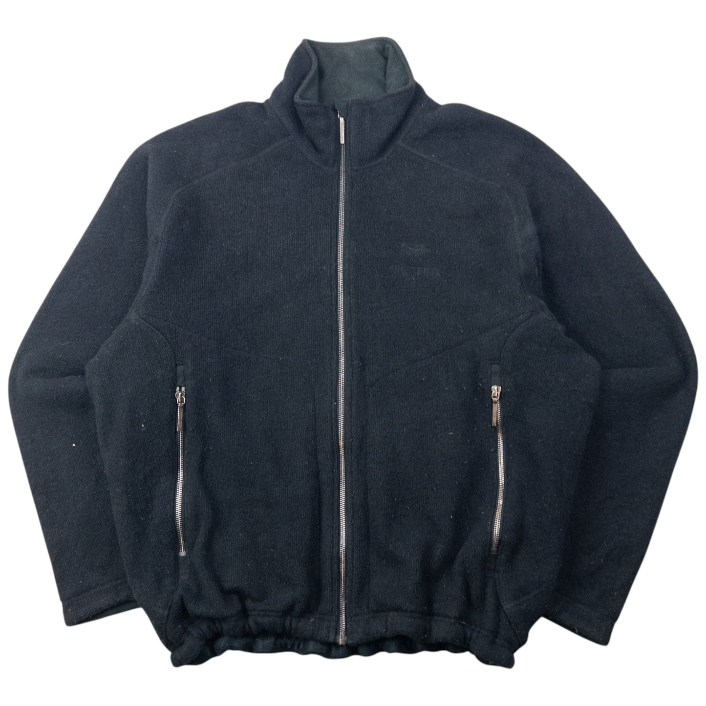 Vintage 2000s Arcteryx Zip Up Fleece Jacket Size L | Large, Black