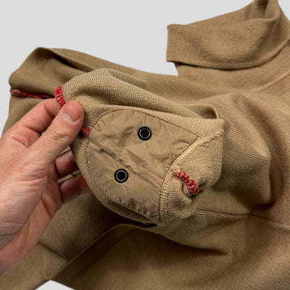 Prada Sport 00’s Ventilated Roll-neck Camel Knit Jumper - IT48 | Default Title, Multicoloured