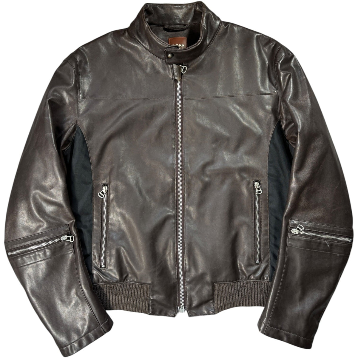 Hugo Boss Orange 00’s Faux Leather Panel Jacket M | Medium, Multicoloured
