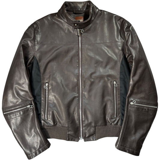 Hugo Boss Orange 00’s Faux Leather Panel Jacket M | Medium, Multicoloured