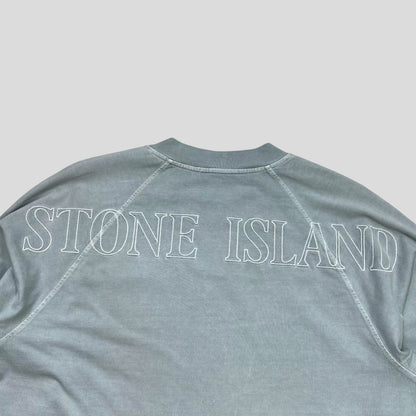 Stone Island 2023 Sky Blue Embroidered Logo Crewneck - L/XL