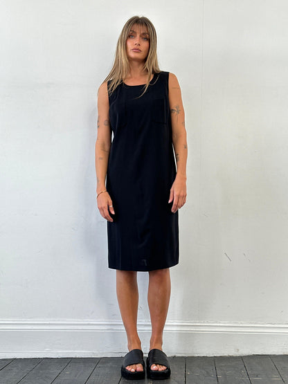 Max Mara Sleeveless Pocket Midi Dress - L - Known Source