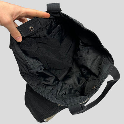 Porter 00’s Nylon Ripstop Grid Multipocket Tote Bag | O/S, Black