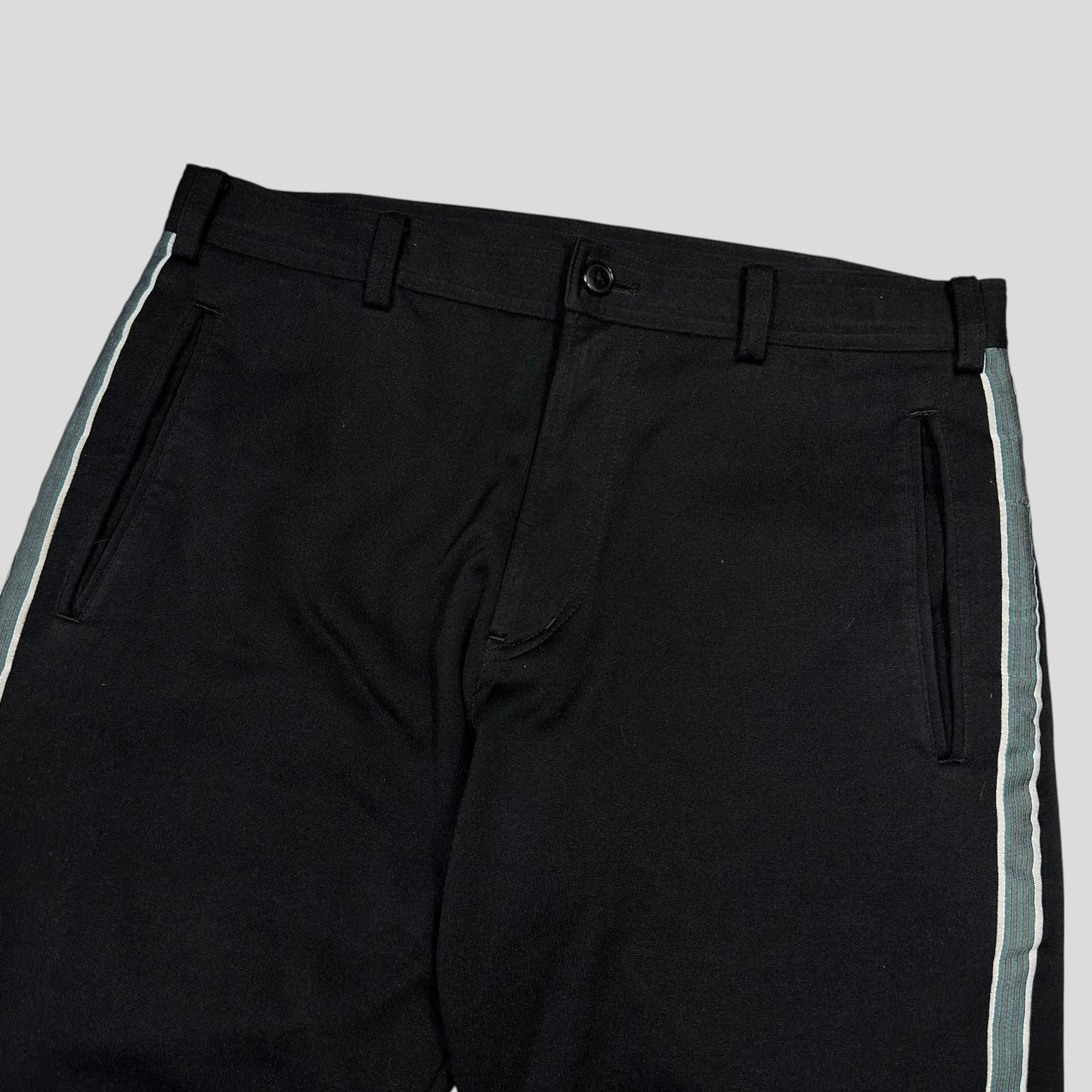Yohji Yamamoto SS02 Y’s for Men Striped Seam Poly Trousers - 3 (M/L) | Default Title, Multicoloured