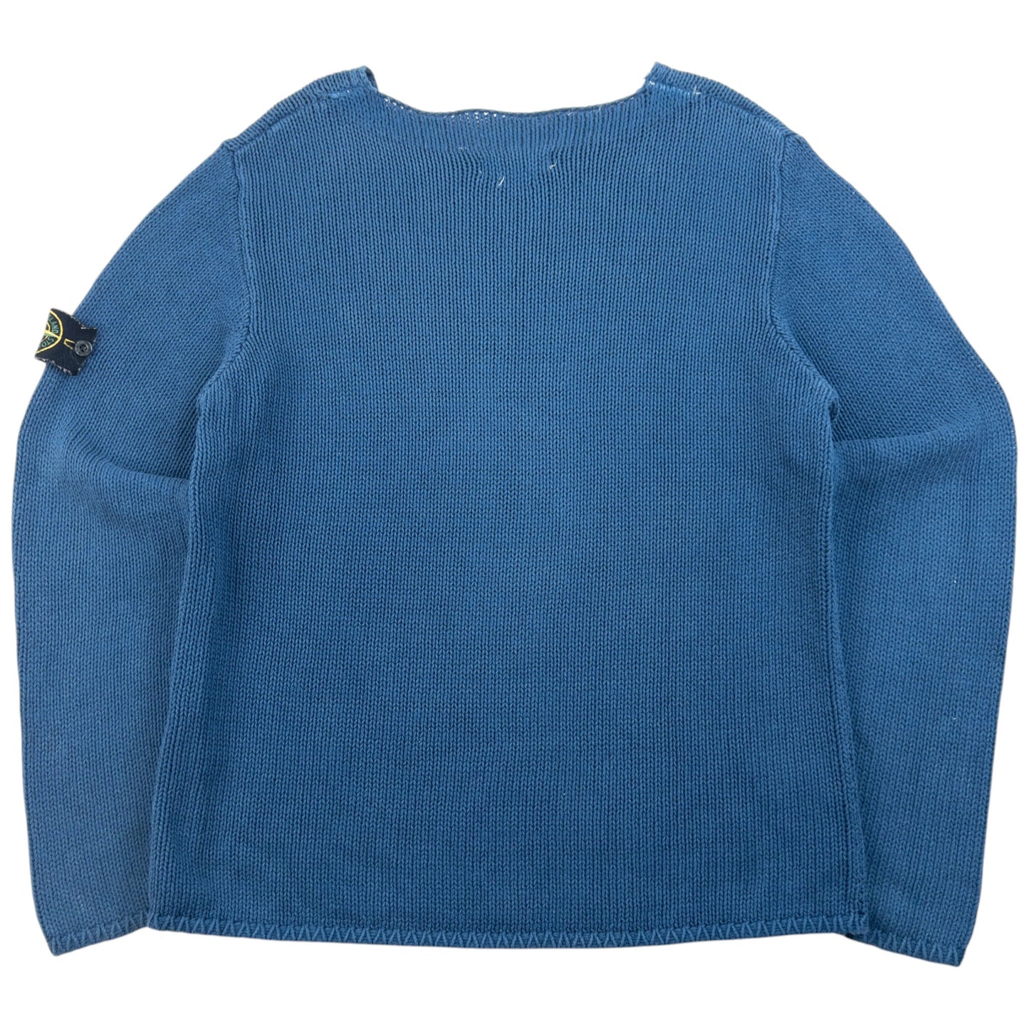 Vintage 2000s Stone Island Knitted Jumper Size M | Medium, Blue