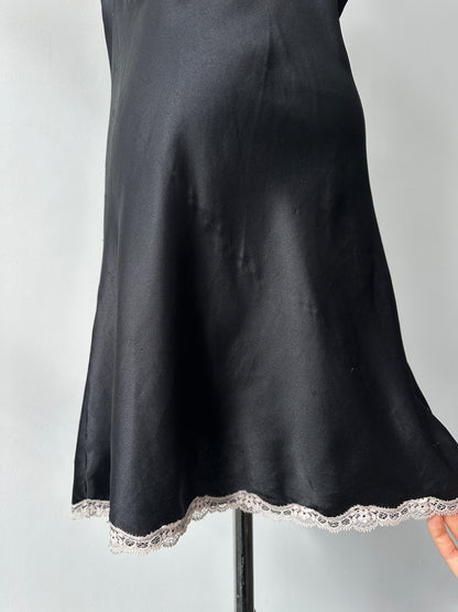 Victoria's Secret 2000s Satin Lace Mini Slip Dress - L