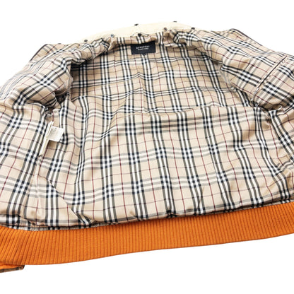 Vintage 2000s Burberry Nova Check Lined Puffer Jacket Size M | Medium, Orange