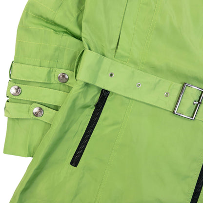 Vintage 2000s Burberry Nova Check Lined Belt Waist Jacket Womens Size M | Medium, Green
