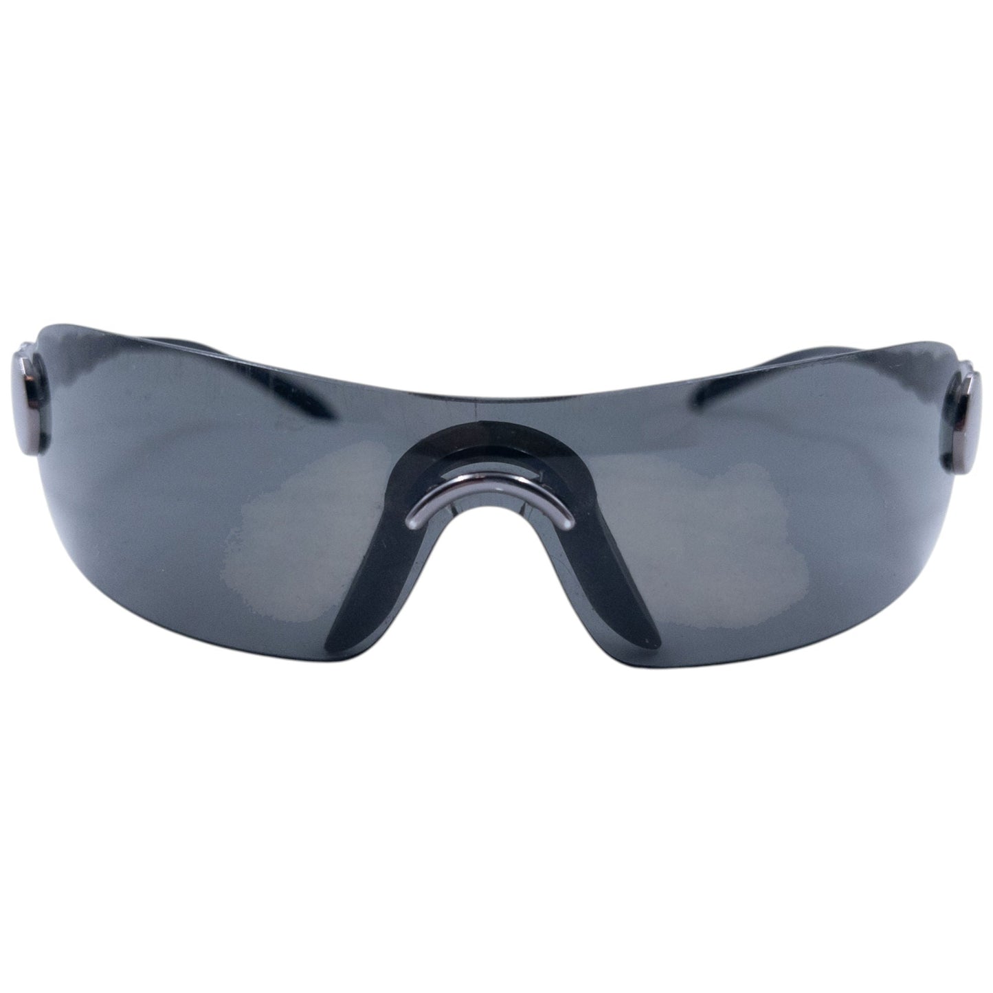 Vintage 2000s Dior Ruthenium Circle Frame Sunglasses | O/S, Grey