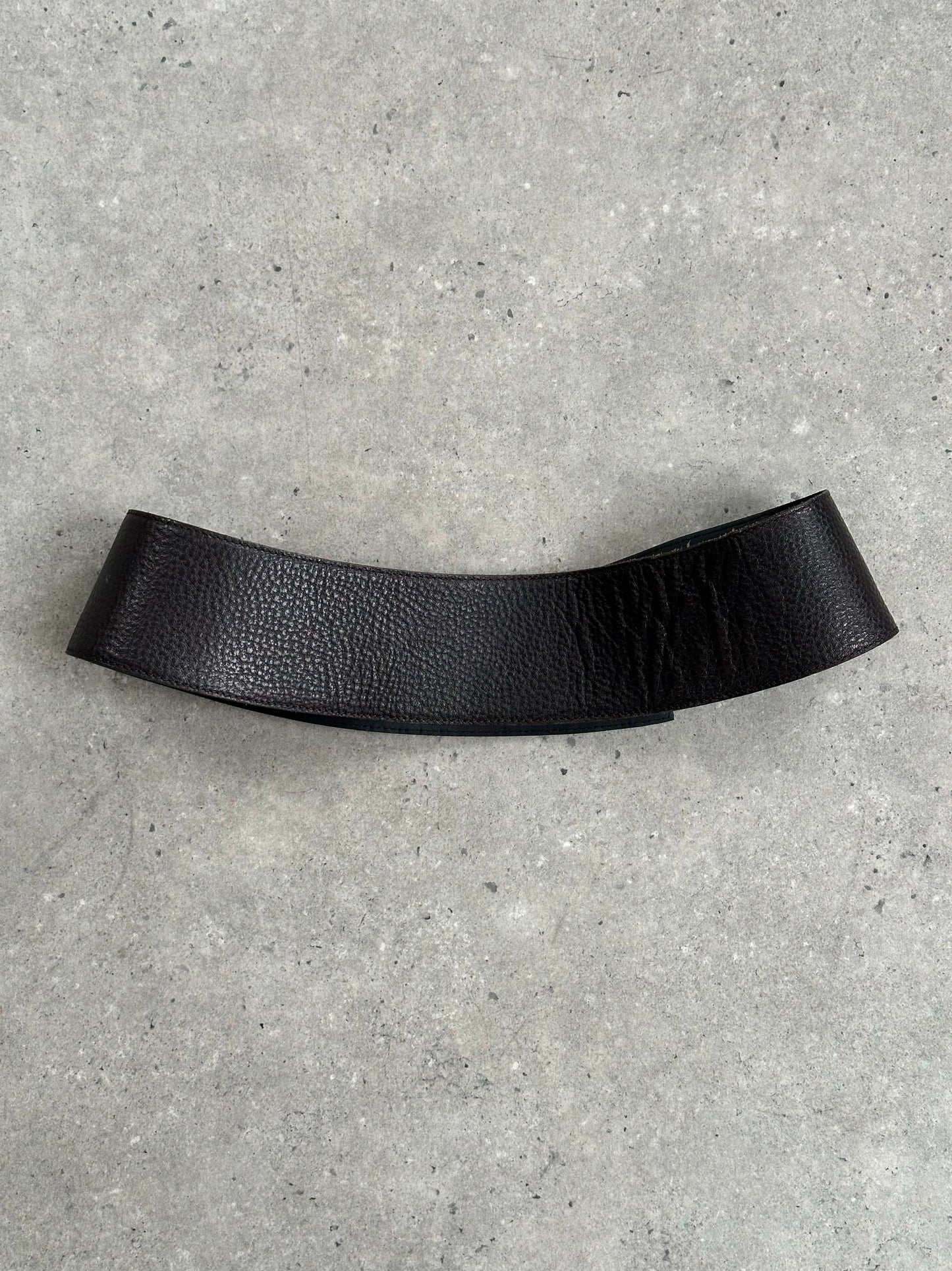 Rene Lezard 2000s Leather Chunky Belt - W32-34