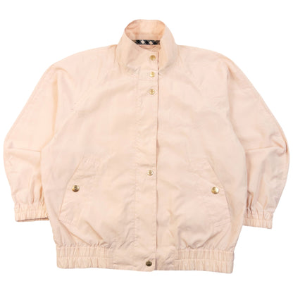 Vintage 90s Burberry Lightweight Zip Up Jacket Womens Size M | Medium, Pink