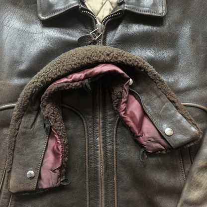 Avirex 1980's G-1 Heavyweight Leather Flight Jacket - M / L | Medium, Brown