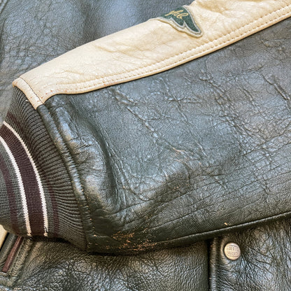 Avirex Wild Bears Leather Varsity Jacket - S