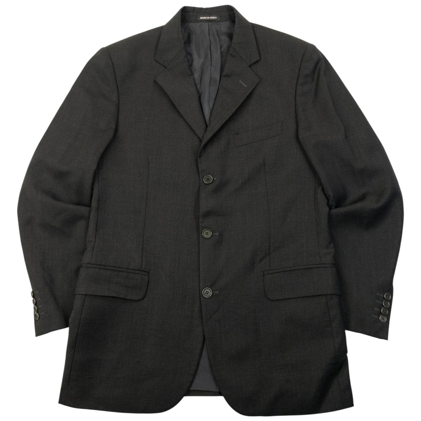 Vintage 90s YSL Yves Saint Laurent Jacket & Trousers Wool Suit Set Size XL | XL, Black