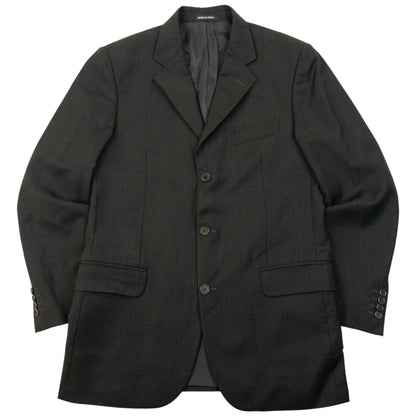 Vintage 90s YSL Yves Saint Laurent Jacket & Trousers Wool Suit Set Size XL | XL, Black