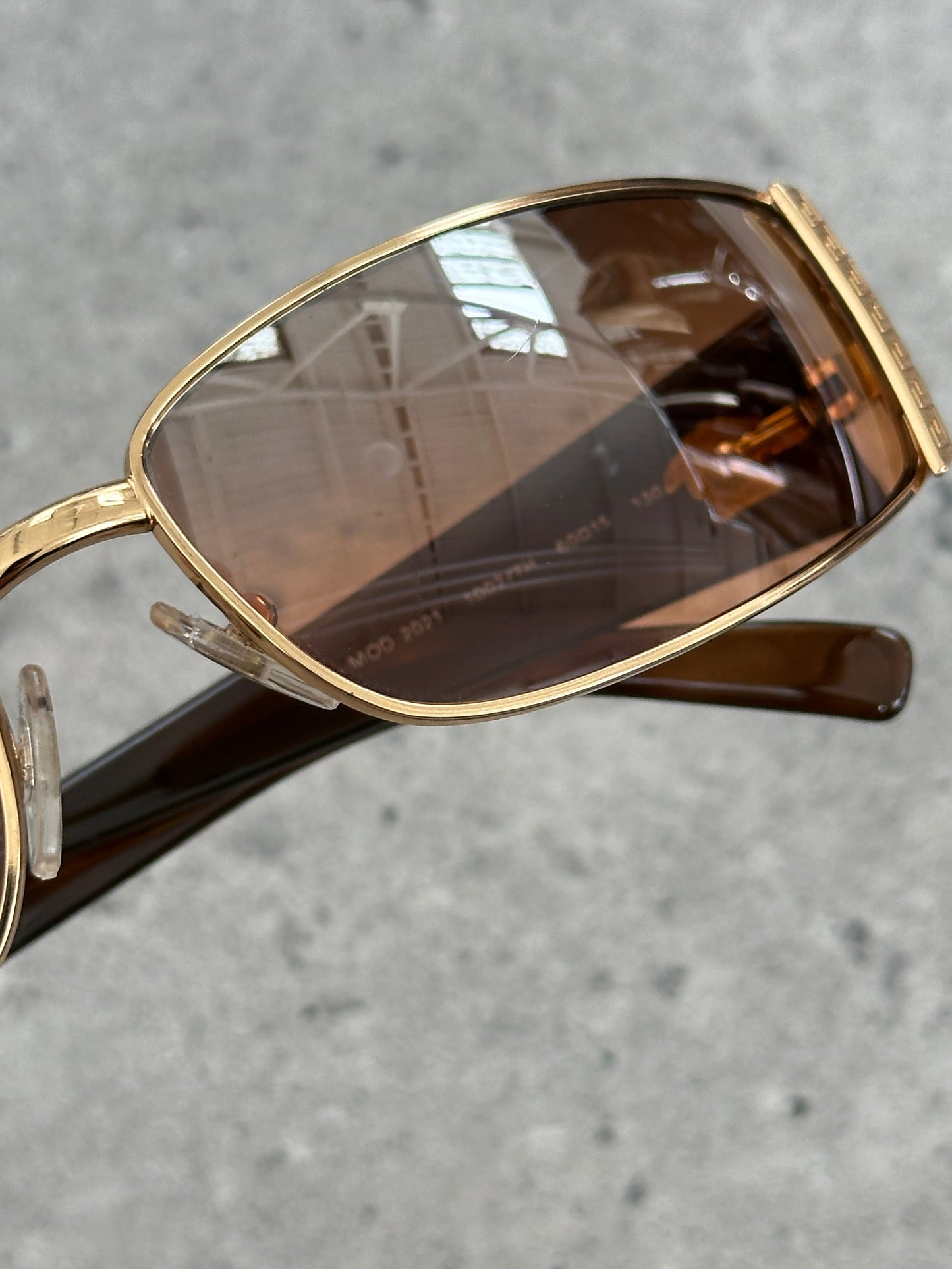 Versace 2000s Rectangular Medusa Logo Sunglasses
