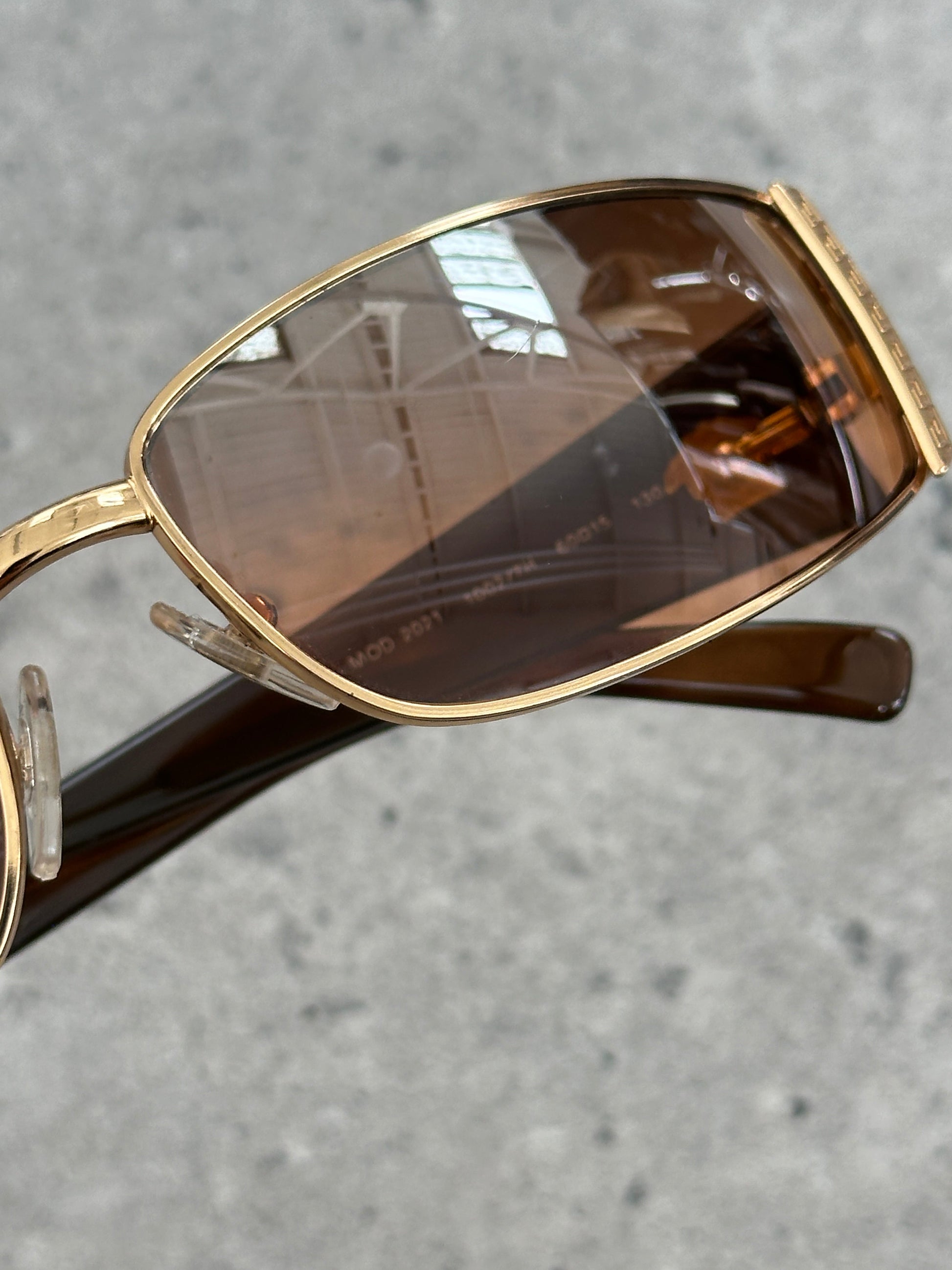 Versace 2000s Rectangular Medusa Logo Sunglasses