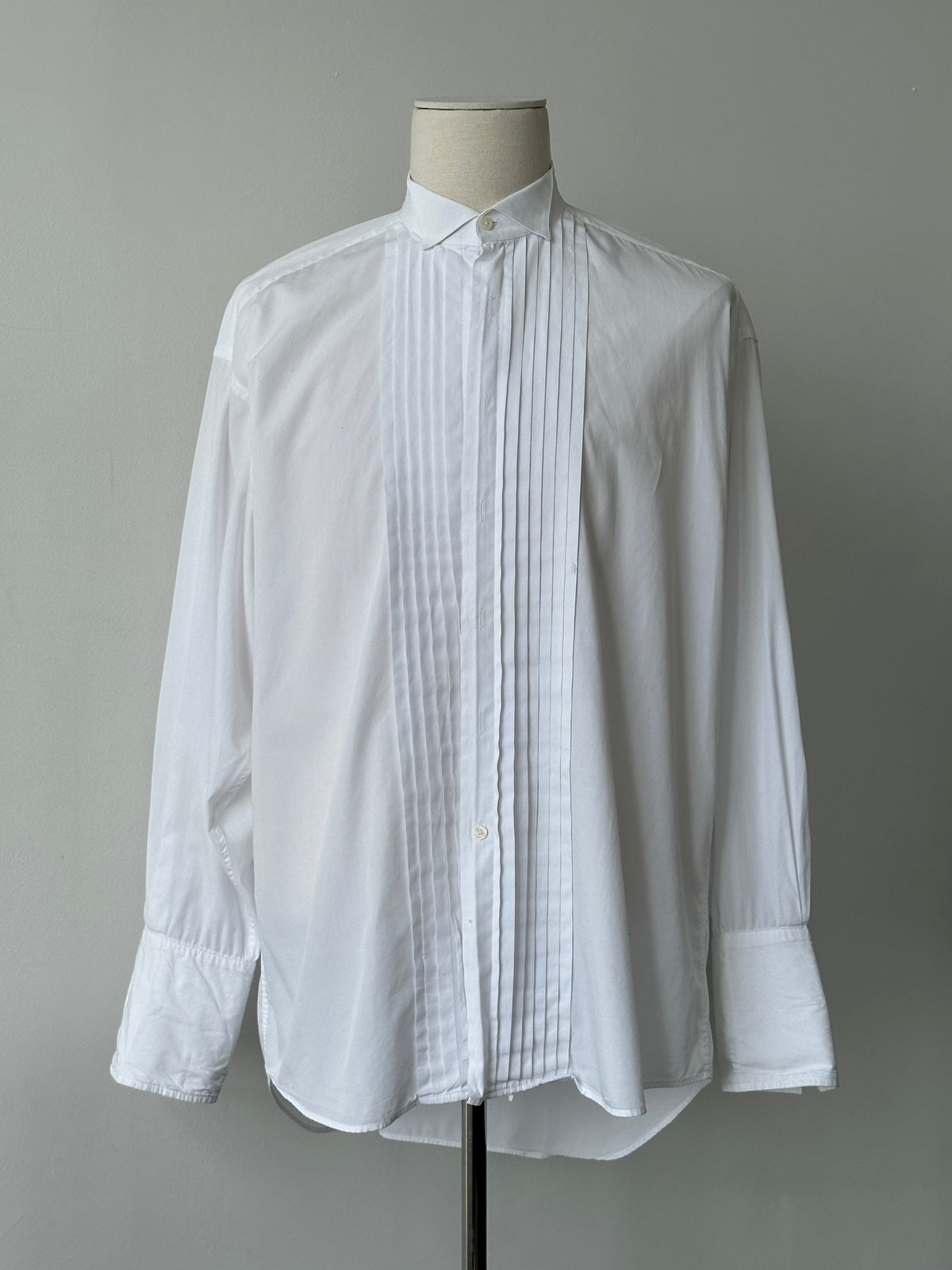 Christian Dior Chemise 1990s Pure Cotton Tuxedo Shirt - XL