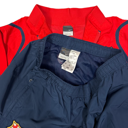 Nike Total 90 Barcelona 2005/06 Tracksuit In Red & Navy ( L )