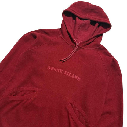 Stone Island 90's Pullover Hoodie | Large, Burgundy