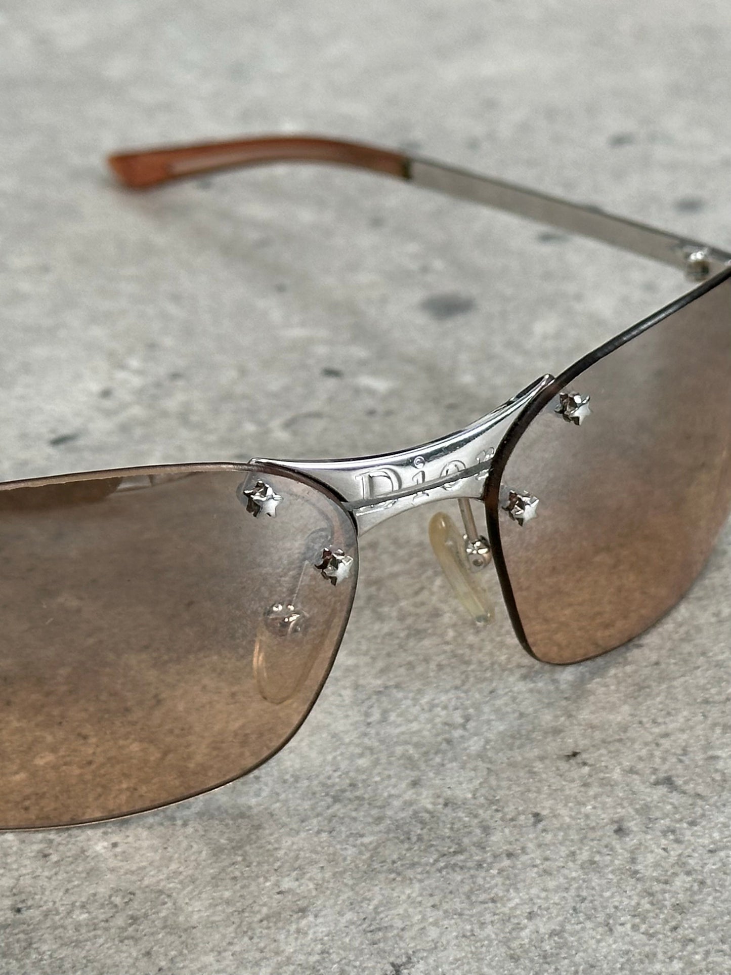 Christian Dior 2000s Mini Pop Rimless Logo Sunglasses